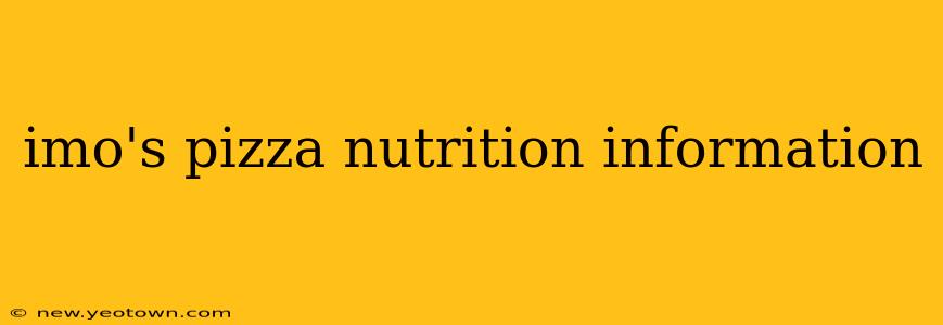 imo's pizza nutrition information