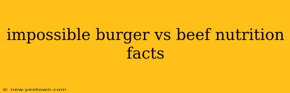 impossible burger vs beef nutrition facts