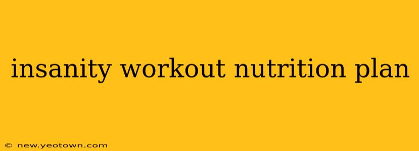 insanity workout nutrition plan