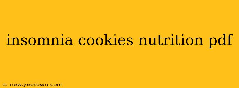 insomnia cookies nutrition pdf