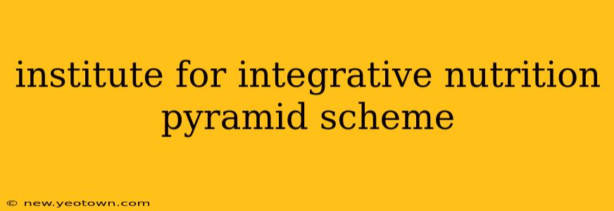 institute for integrative nutrition pyramid scheme