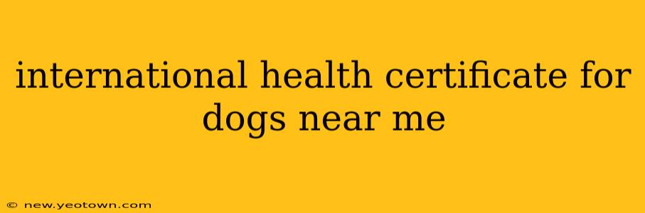 international health certificate for dogs near me