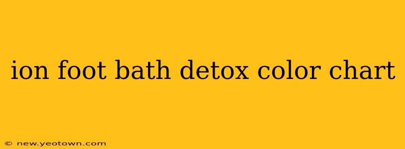 ion foot bath detox color chart