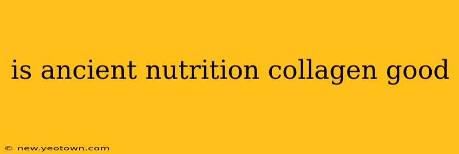 is ancient nutrition collagen good