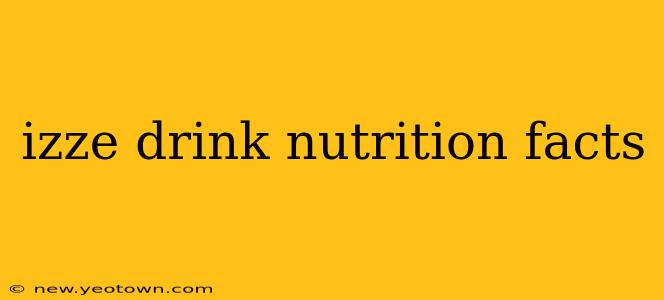 izze drink nutrition facts