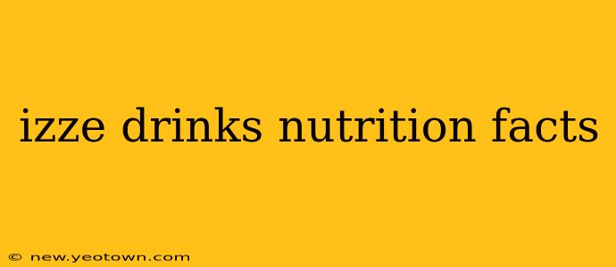 izze drinks nutrition facts