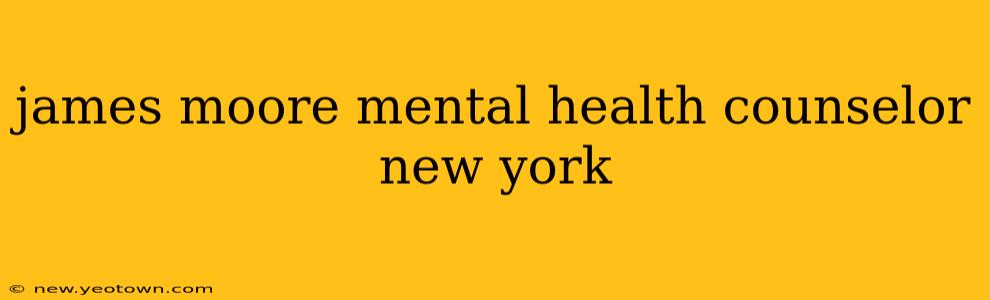 james moore mental health counselor new york