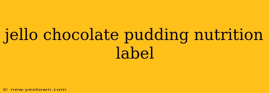 jello chocolate pudding nutrition label