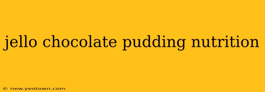 jello chocolate pudding nutrition
