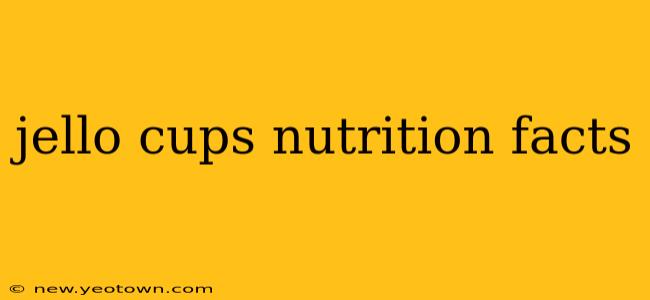 jello cups nutrition facts