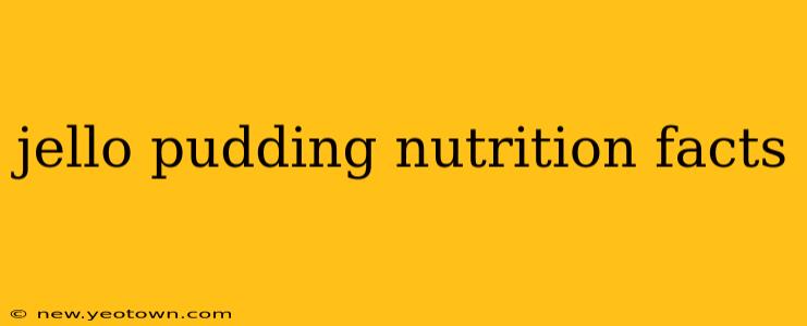 jello pudding nutrition facts