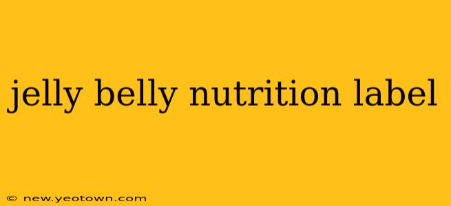 jelly belly nutrition label