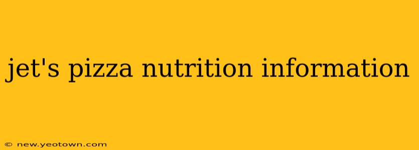 jet's pizza nutrition information