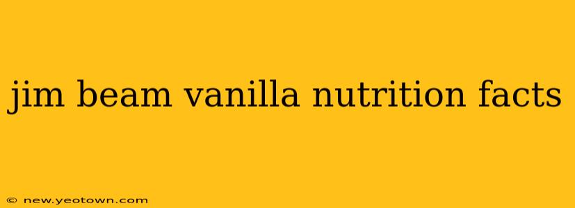 jim beam vanilla nutrition facts