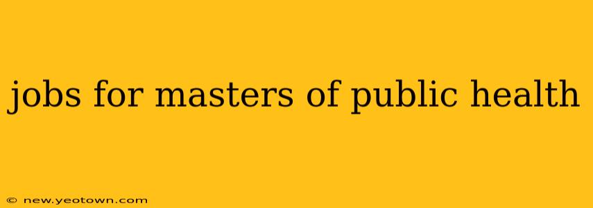 jobs for masters of public health