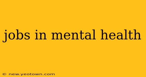 jobs in mental health