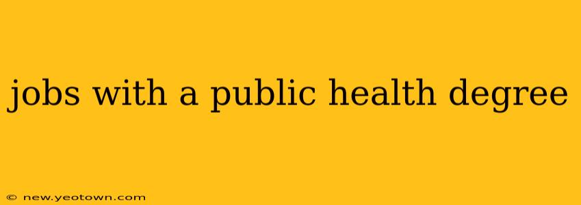 jobs with a public health degree