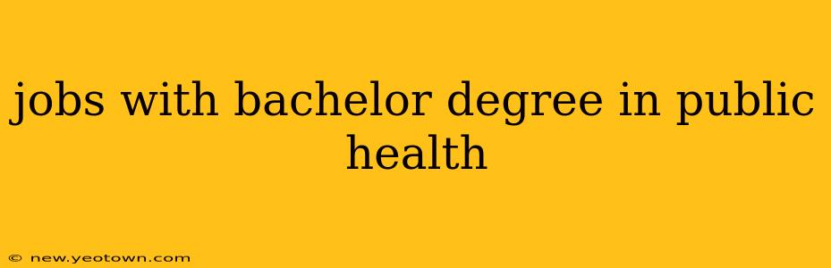 jobs with bachelor degree in public health