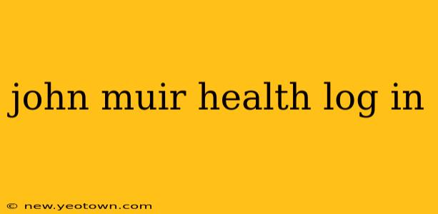 john muir health log in