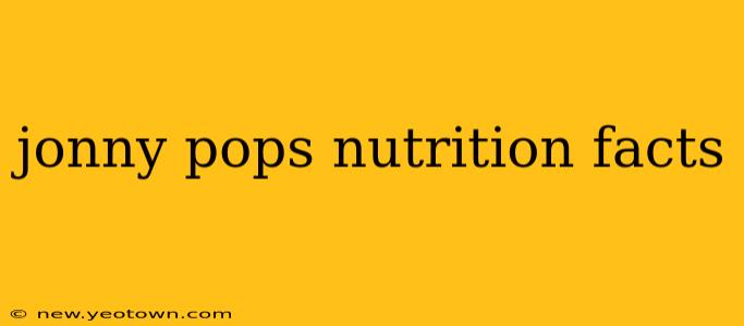 jonny pops nutrition facts