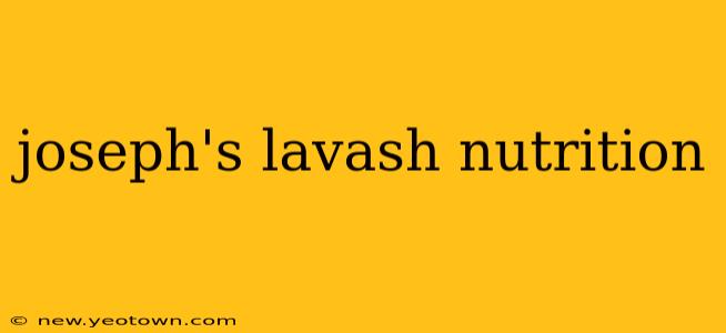 joseph's lavash nutrition