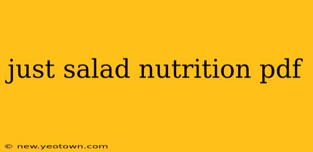 just salad nutrition pdf
