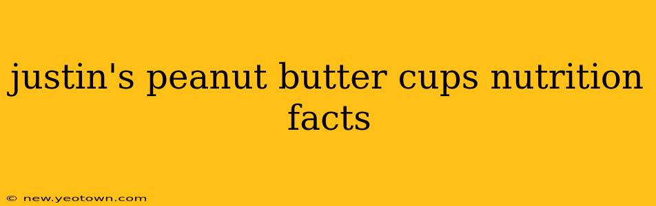 justin's peanut butter cups nutrition facts