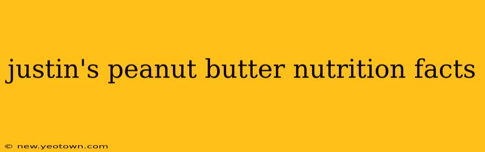 justin's peanut butter nutrition facts