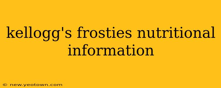 kellogg's frosties nutritional information