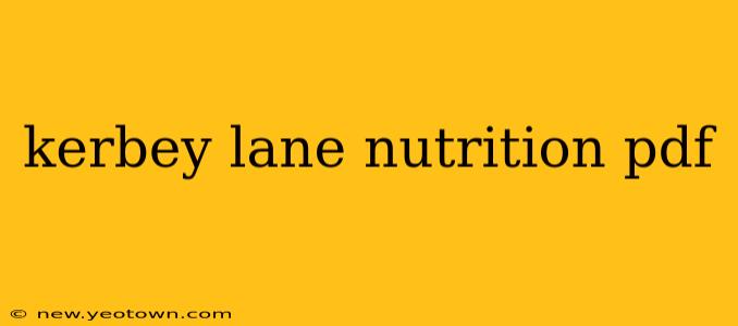 kerbey lane nutrition pdf