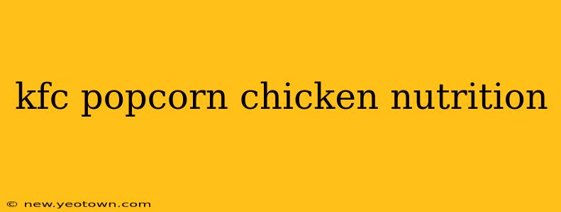 kfc popcorn chicken nutrition