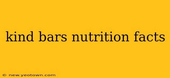 kind bars nutrition facts