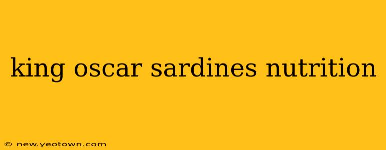 king oscar sardines nutrition