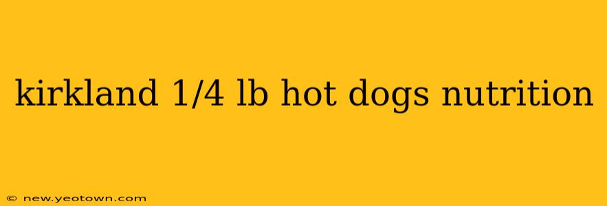 kirkland 1/4 lb hot dogs nutrition