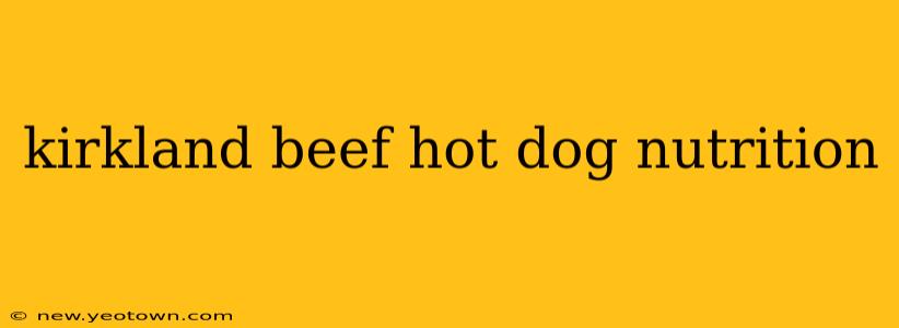 kirkland beef hot dog nutrition