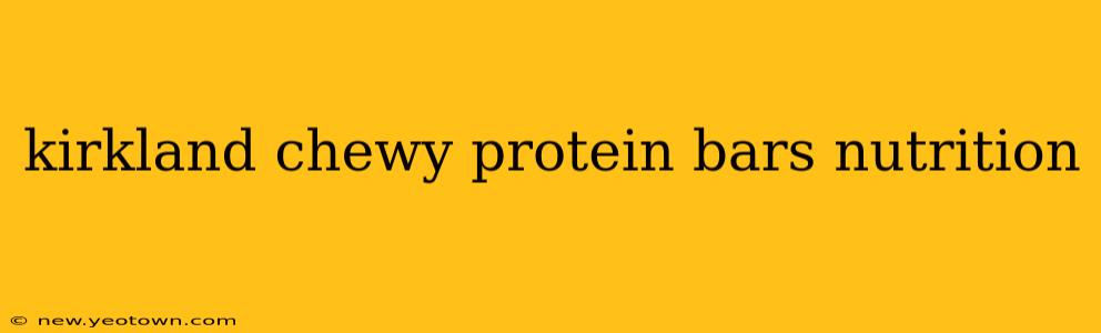 kirkland chewy protein bars nutrition