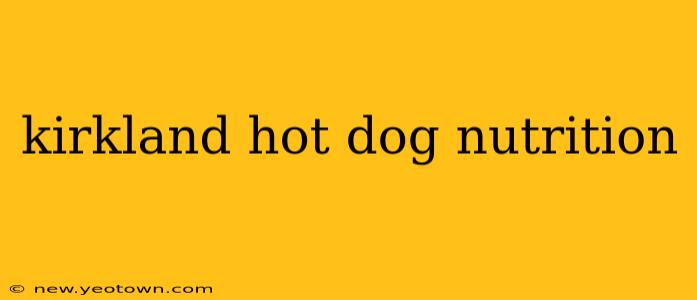 kirkland hot dog nutrition