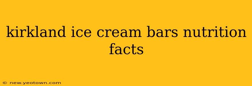 kirkland ice cream bars nutrition facts