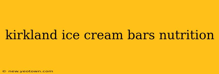 kirkland ice cream bars nutrition