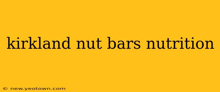 kirkland nut bars nutrition