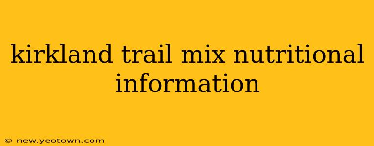 kirkland trail mix nutritional information