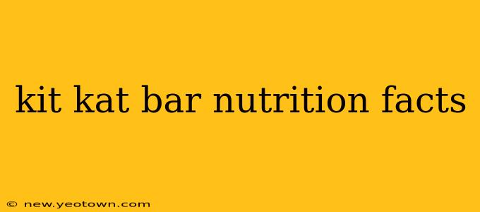 kit kat bar nutrition facts
