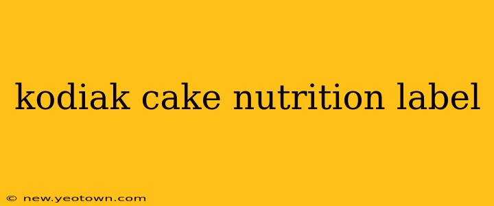 kodiak cake nutrition label