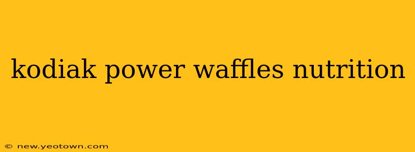 kodiak power waffles nutrition