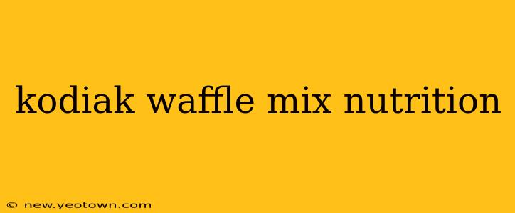kodiak waffle mix nutrition