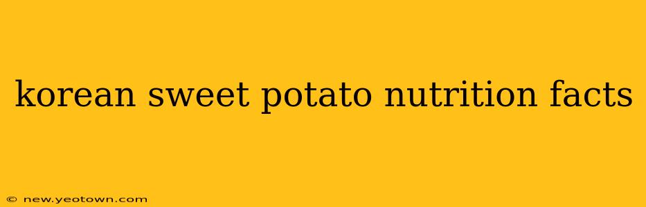 korean sweet potato nutrition facts