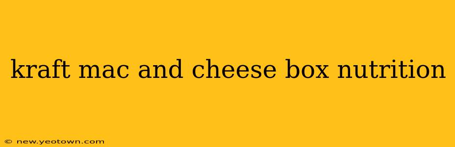 kraft mac and cheese box nutrition