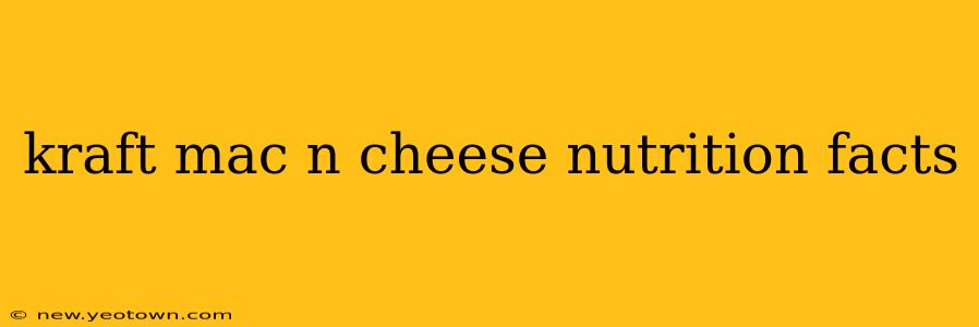 kraft mac n cheese nutrition facts