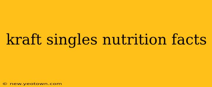kraft singles nutrition facts