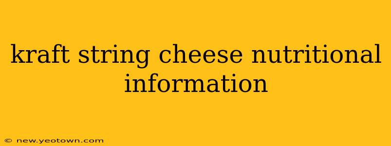 kraft string cheese nutritional information